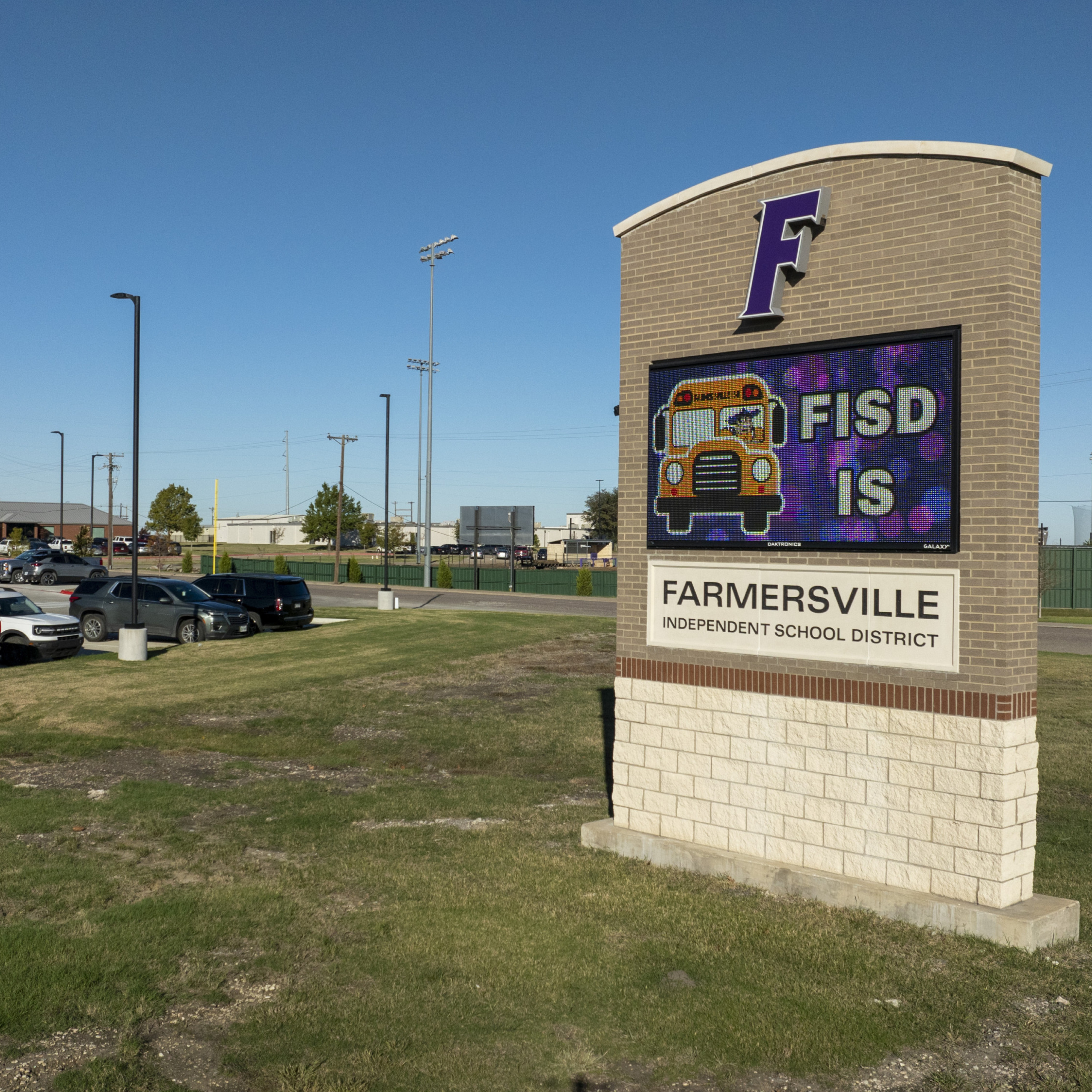 Farmersville ISD outdoor sign