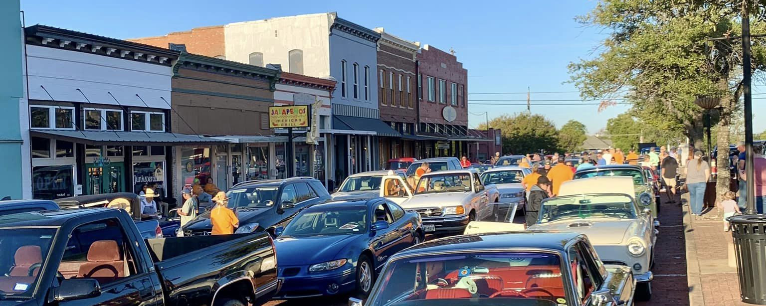 downtown bug tussle event with classic cars