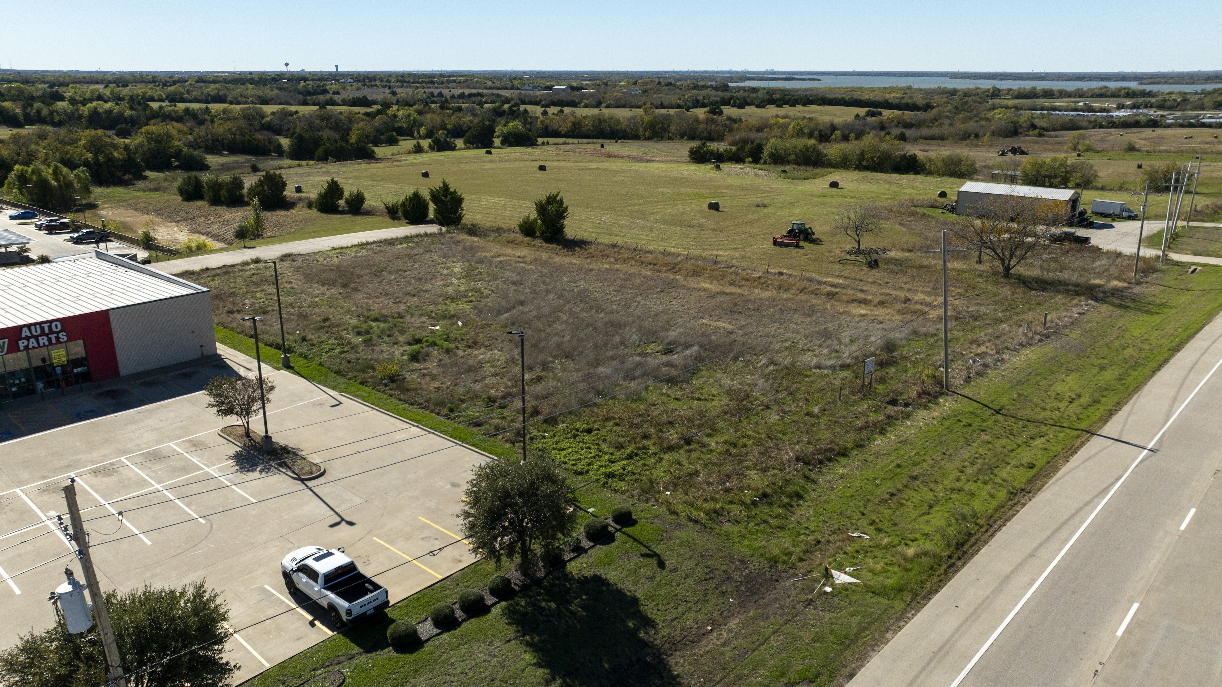 aerial view of available land in farmersville