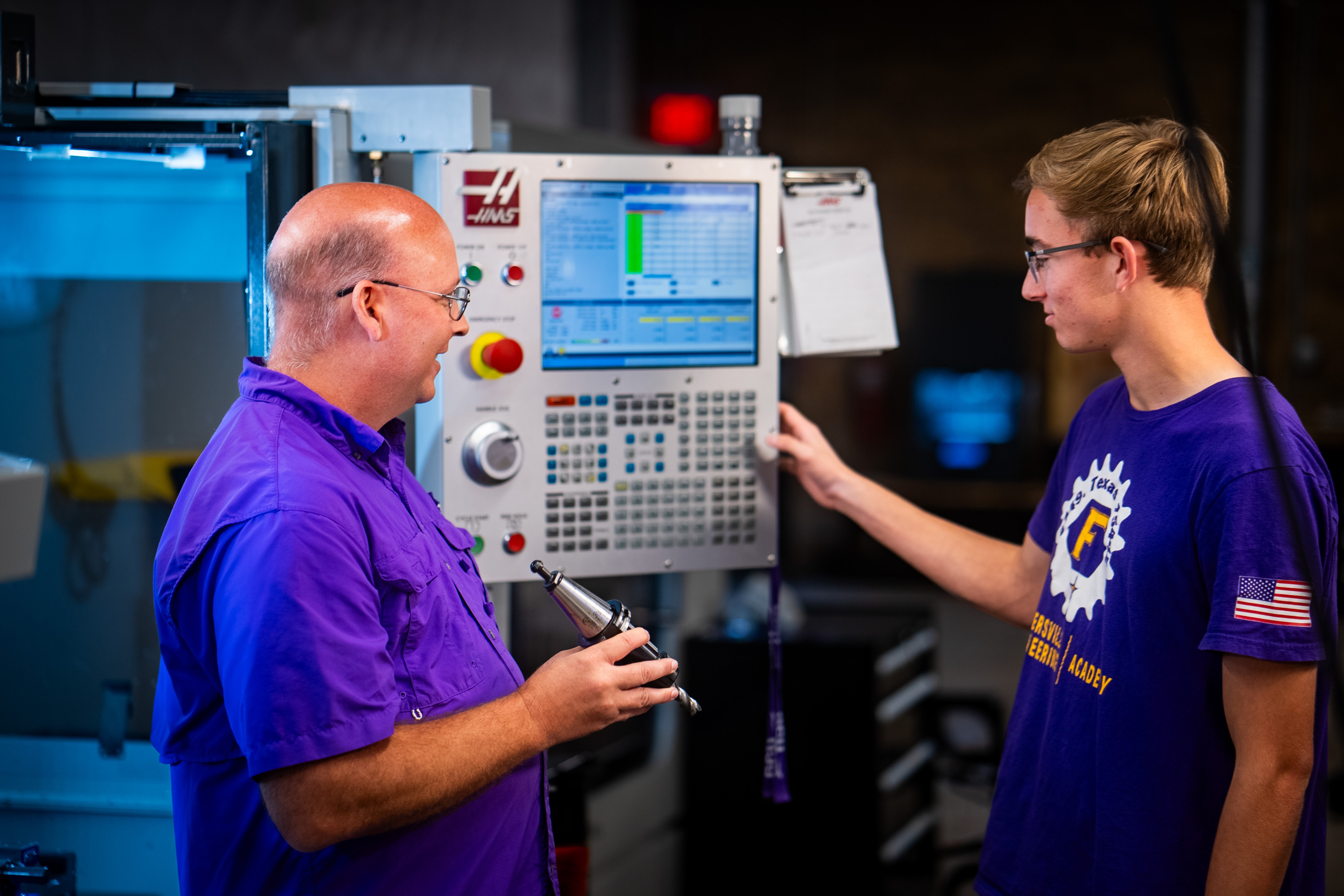 FISD engineering student and teacher